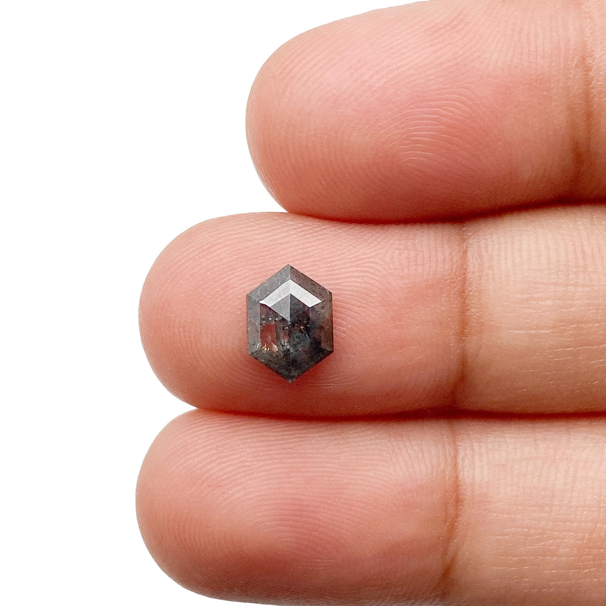 0.77ct | Rustic  Hexagon Shape Rose Cut Diamond - Modern Rustic Diamond