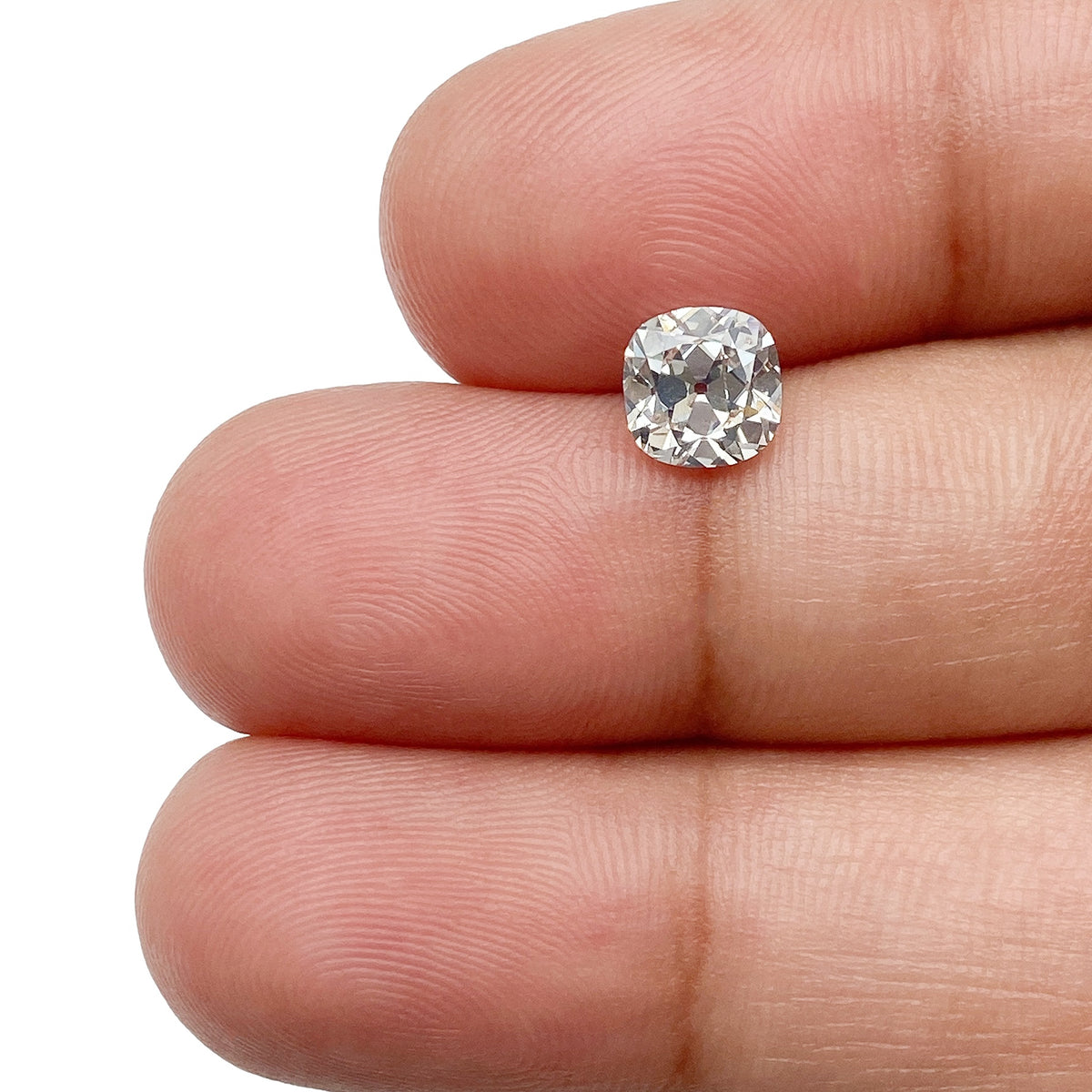1.01ct | J-K/SI Cushion Shape Old Mine Cut Diamond - Modern Rustic Diamond