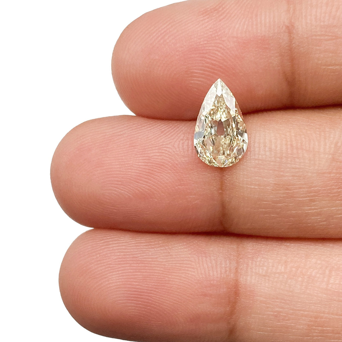 1.10ct | S-T/VS2 Pear Shape Old Mine Cut Diamond (GIA) - Modern Rustic Diamond