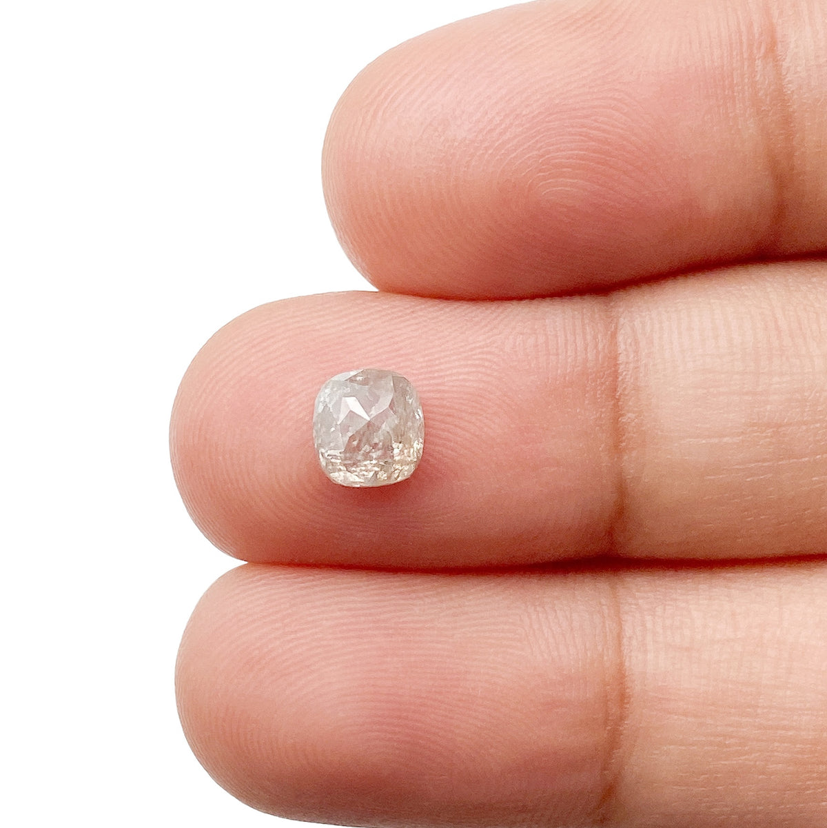0.87ct | Rustic  Cushion Shape Rose Cut Diamond - Modern Rustic Diamond