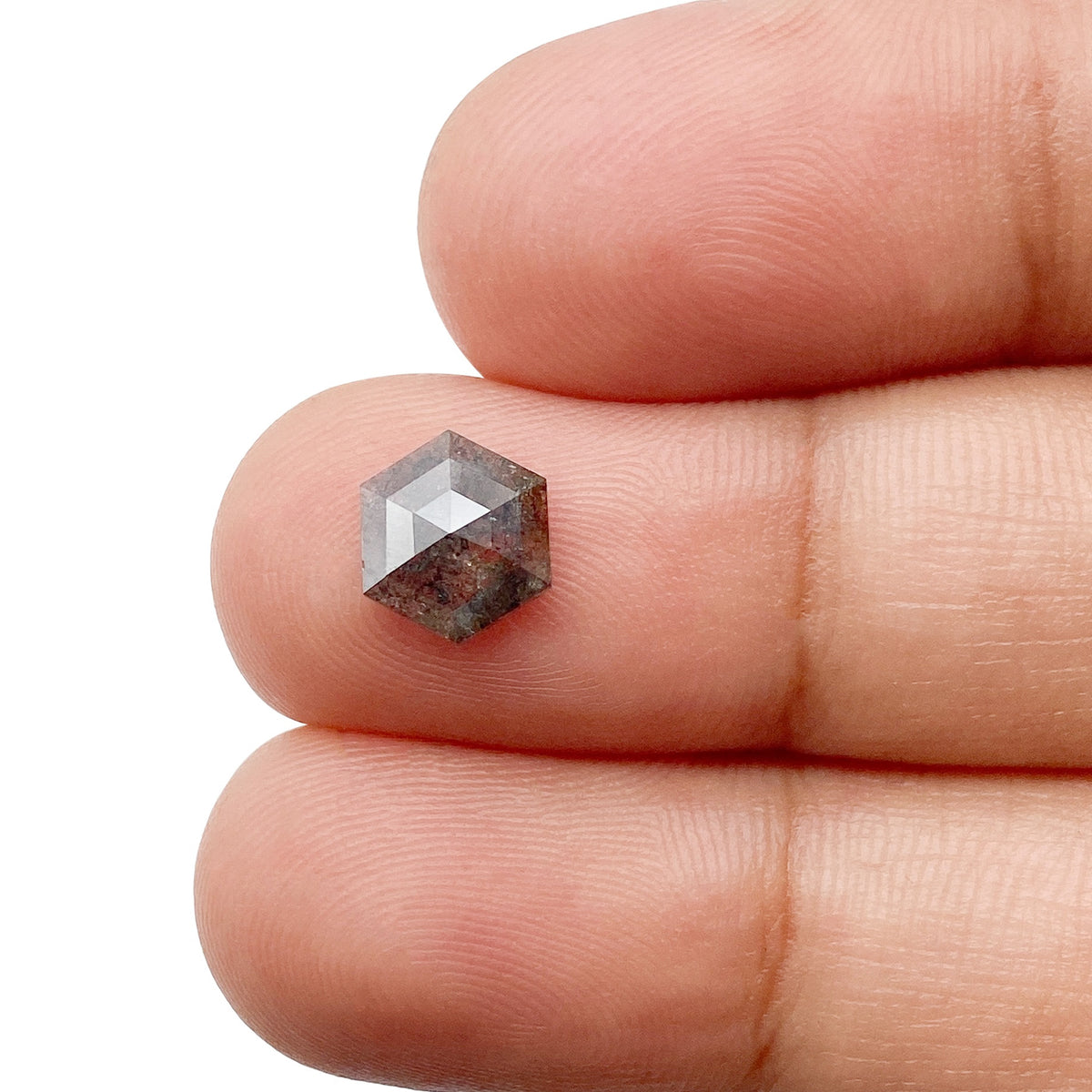 0.90ct | Rustic  Hexagon Shape Rose Cut Diamond - Modern Rustic Diamond