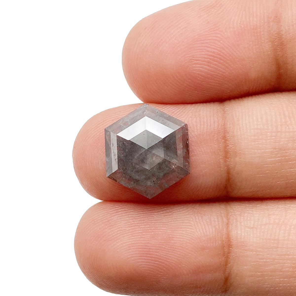 2.94ct | Rustic  Hexagon Shape Rose Cut Diamond - Modern Rustic Diamond