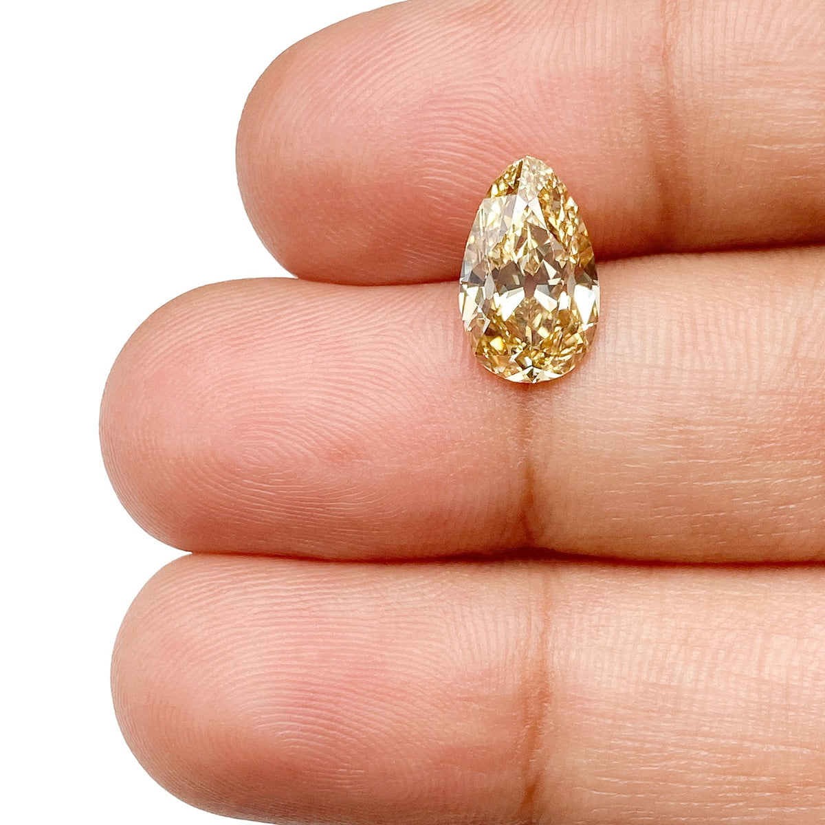 2.01ct | Fancy Brownish Yellow VS1 Pear Shape Old Mine Cut Diamond (GIA) - Modern Rustic Diamond