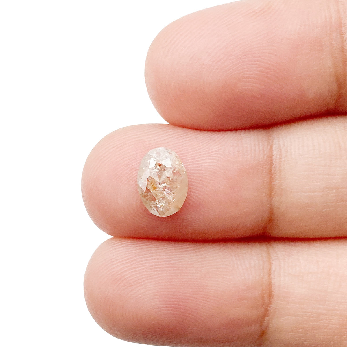 0.75ct | Rustic  Oval Shape Rose Cut Diamond - Modern Rustic Diamond