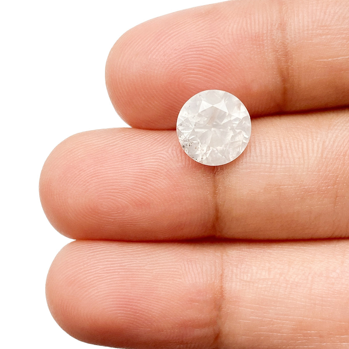 2.71ct | Salt & Pepper Round Shape Brilliant Cut Diamond - Modern Rustic Diamond