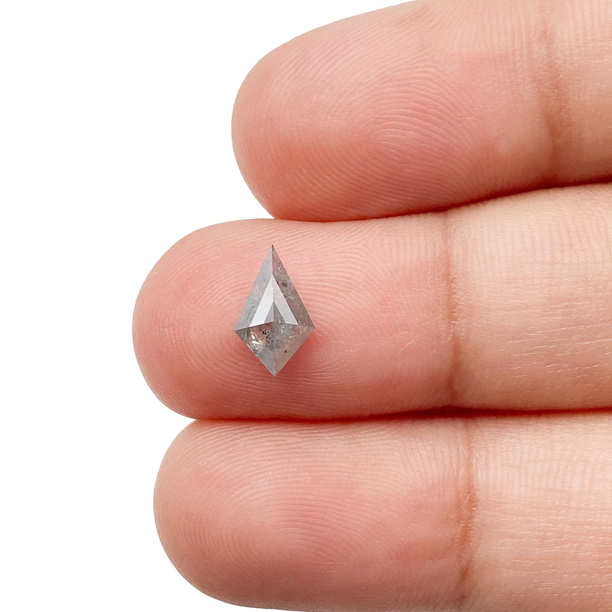 0.62ct | Salt &amp; Pepper Kite Shape Step Cut Diamond - Modern Rustic Diamond