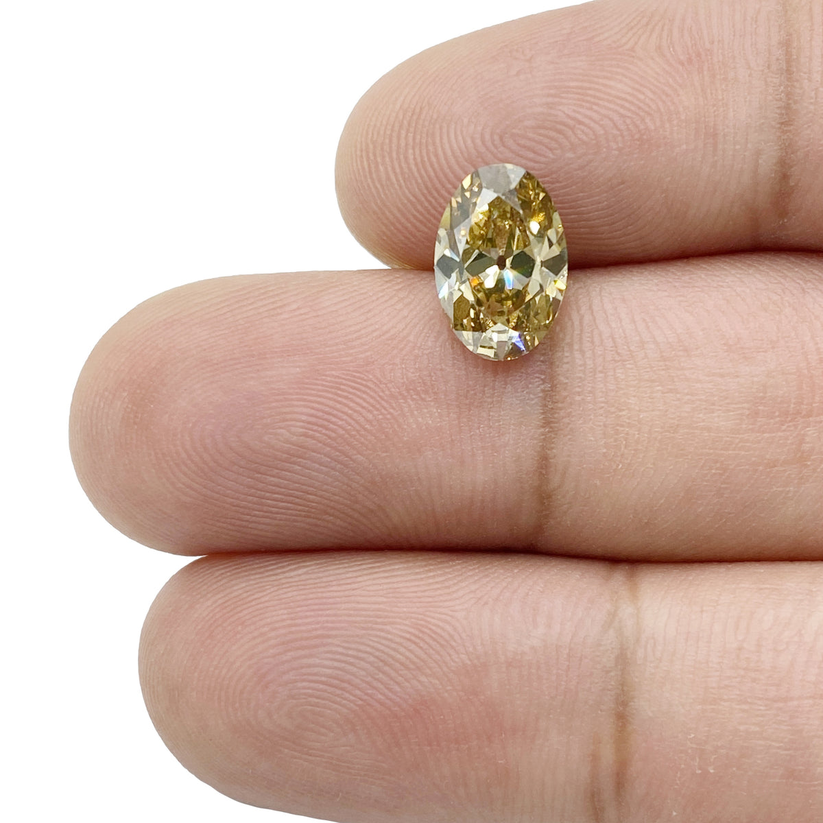 2.19ct | Cognac VVS Oval Shape Old Mine Cut Diamond - Modern Rustic Diamond