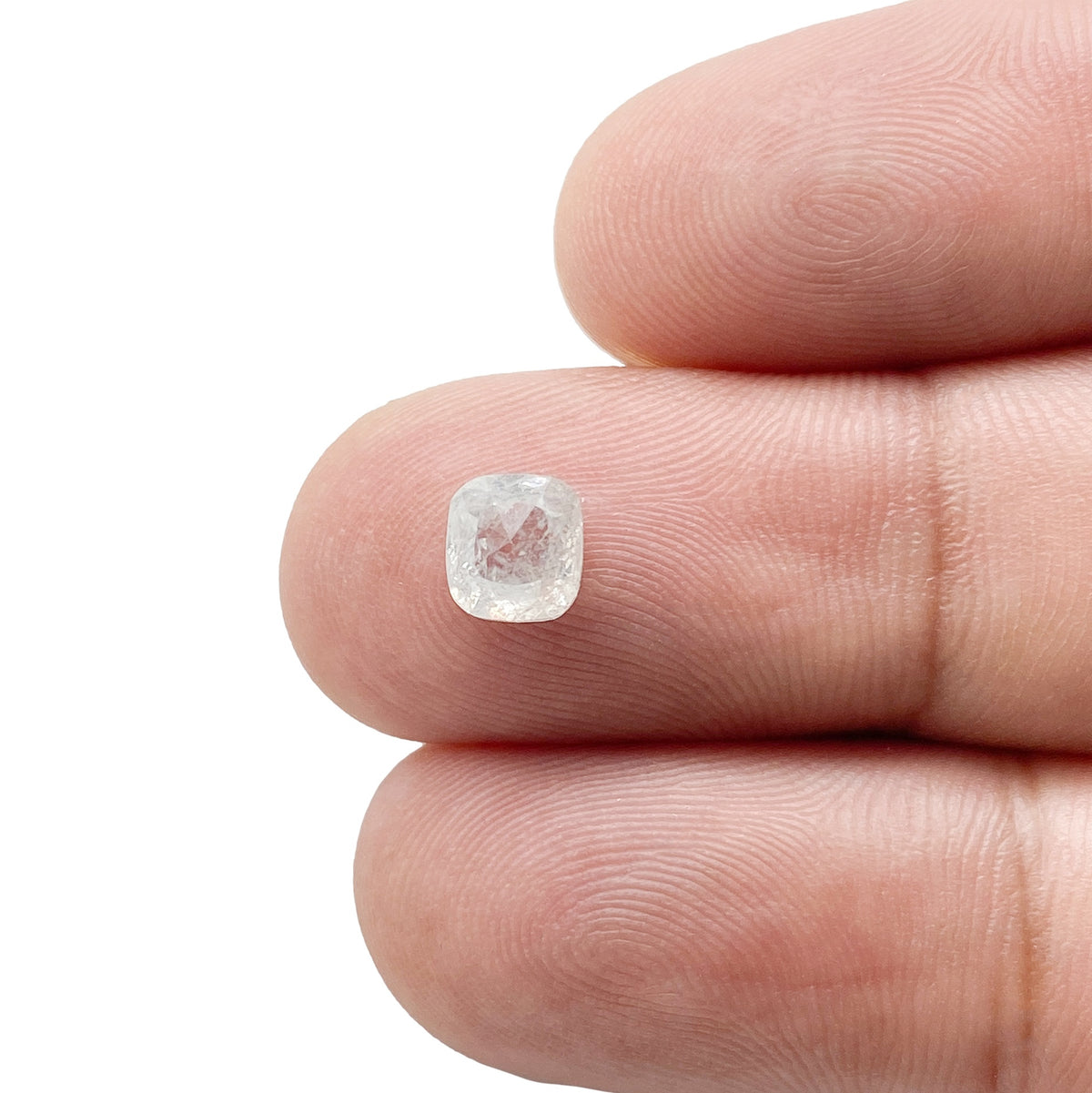 1.19ct | Salt &amp; Pepper Cushion Shape Rose Cut Diamond - Modern Rustic Diamond