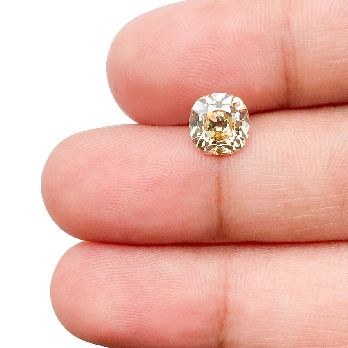 1.58ct | Champagne VS1 Cushion Shape Old Mine Cut Diamond (GIA) - Modern Rustic Diamond