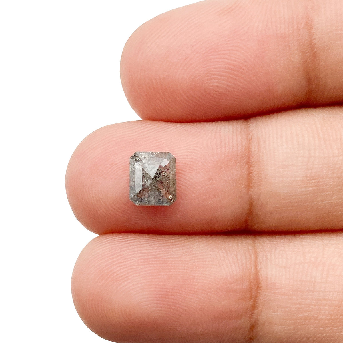 0.91ct | Rustic  Emerald Shape Rose Cut Diamond - Modern Rustic Diamond