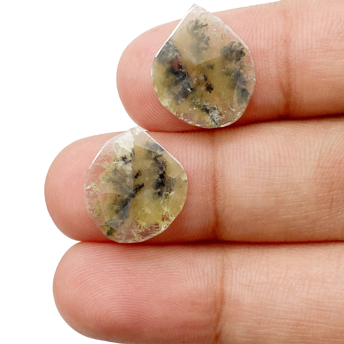 2.98cttw | Rstc  Pear Shape Rose Cut Diamond Matched Pair - Modern Rustic Diamond