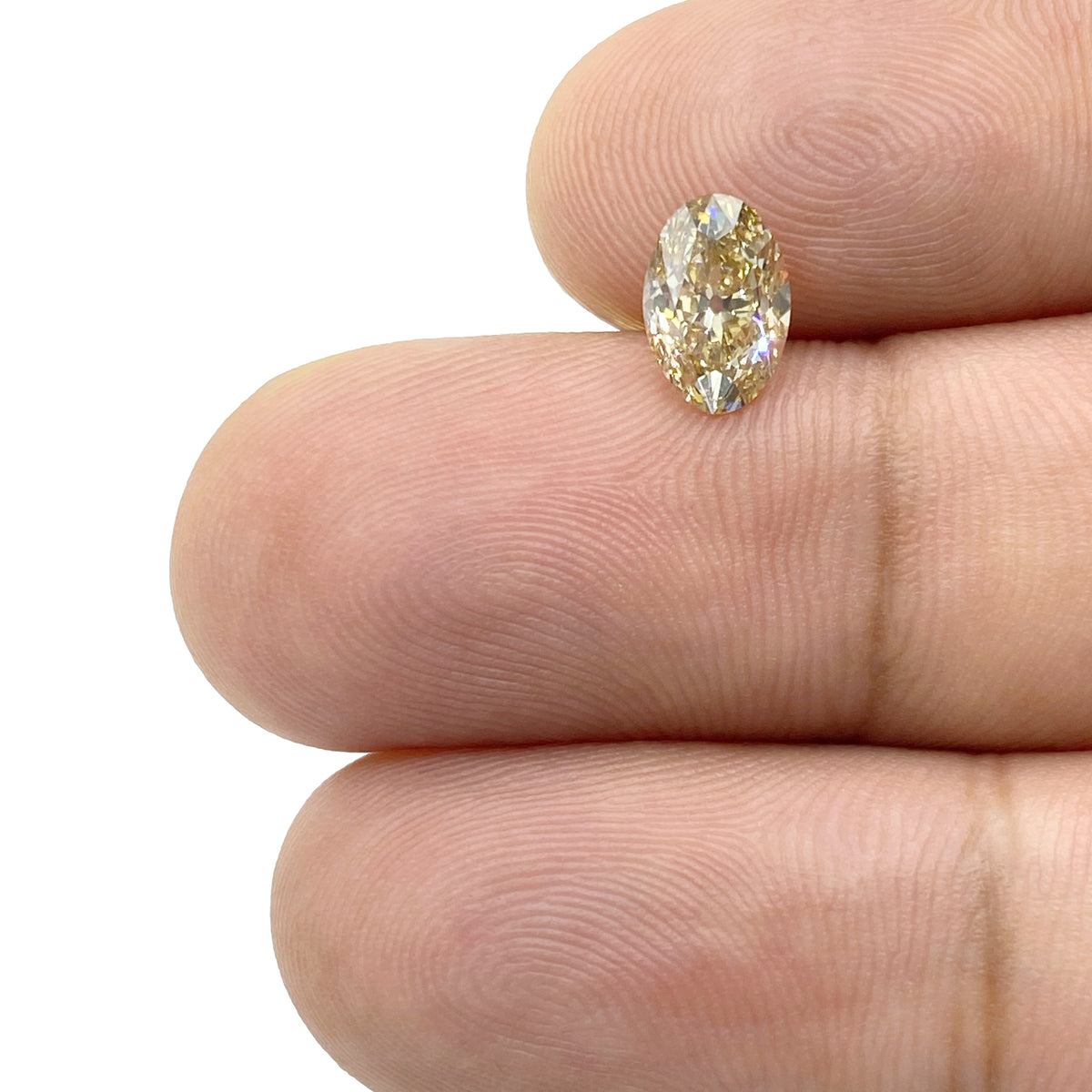 1.12ct | Champagne VVS Oval Shape Old Mine Cut Diamond - Modern Rustic Diamond