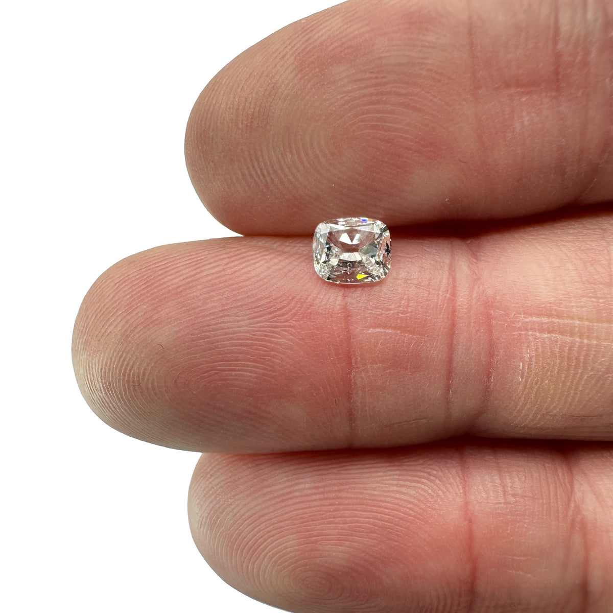 0.45ct | D-E/SI Cushion Shape Old Mine Cut Diamond - Modern Rustic Diamond