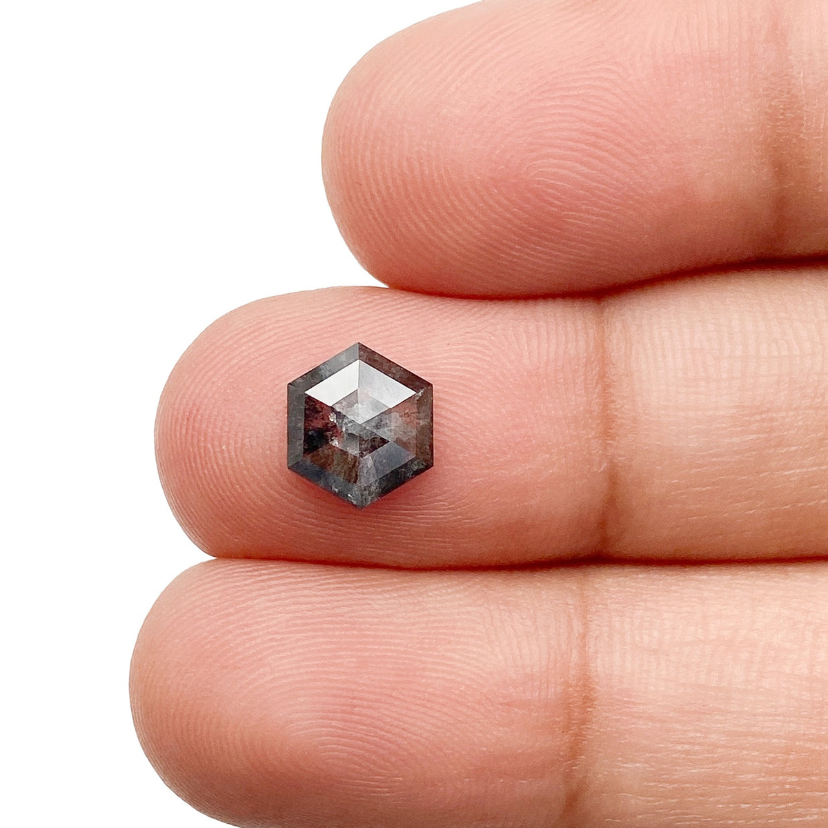 0.99ct | Rustic  Hexagon Shape Rose Cut Diamond - Modern Rustic Diamond