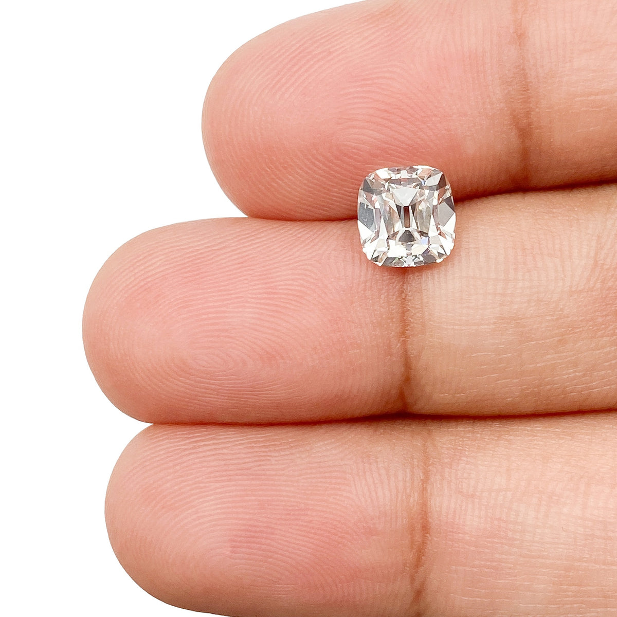 1.30ct | J/SI1 Cushion Shape Old Mine Cut Diamond (GIA) - Modern Rustic Diamond