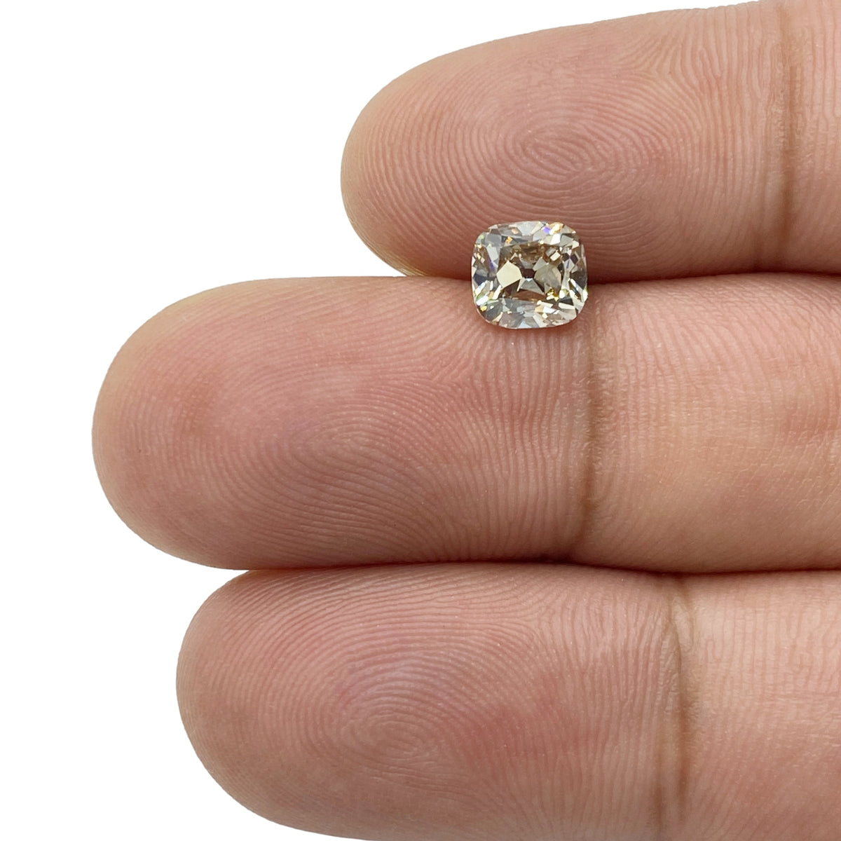 1.23ct | Champagne VVS Cushion Shape Old Mine Cut Diamond - Modern Rustic Diamond
