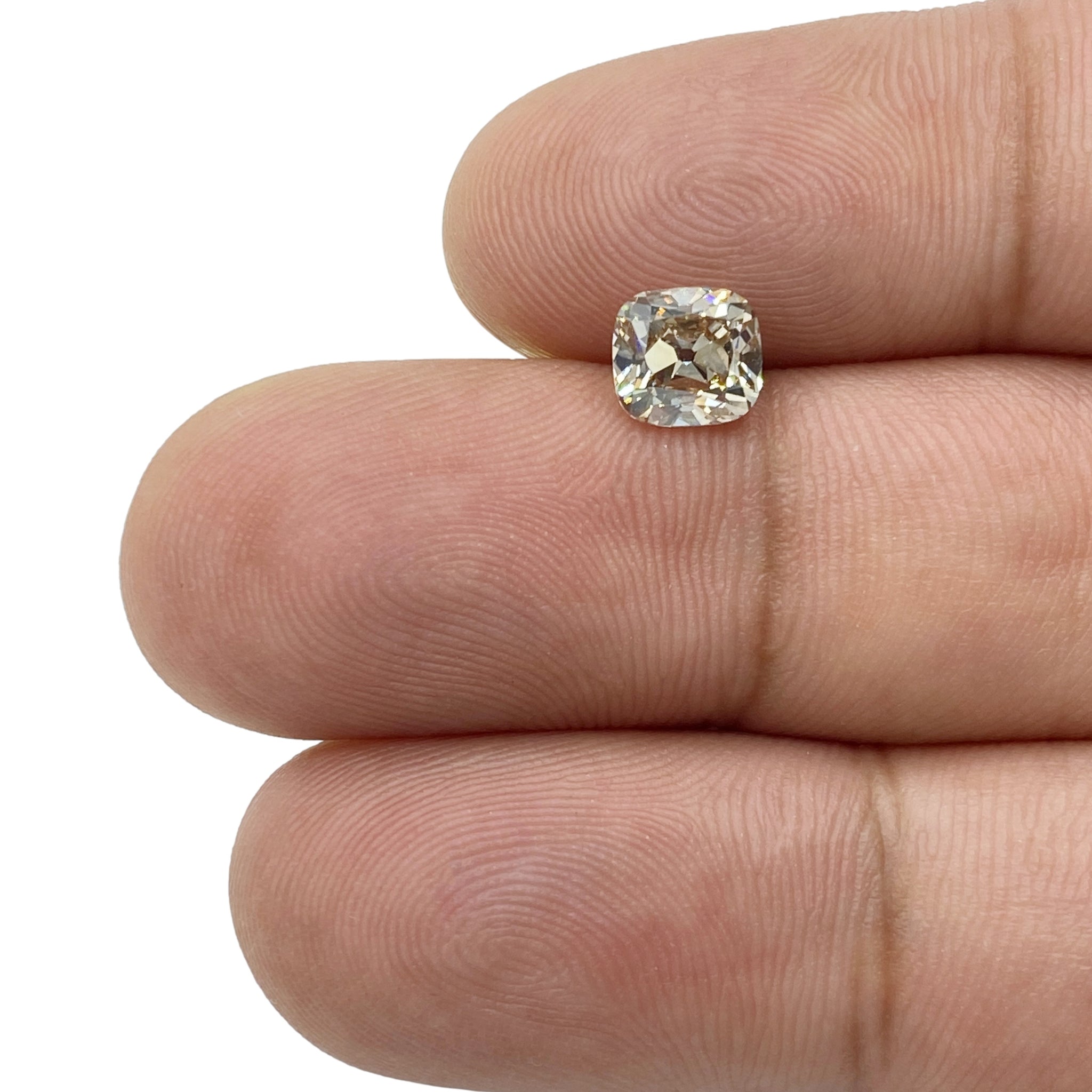 Cushion Cut Diamond Old Champagne VVS Cushion Shape Old Mine Cut