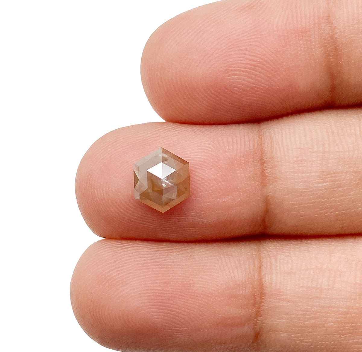 1.41ct | Rustic  Hexagon Shape Step Cut Diamond - Modern Rustic Diamond