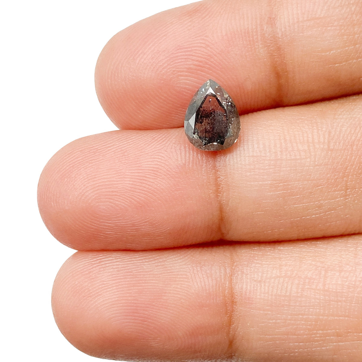 1.69ct | Rustic Pear Shape Rose Cut Diamond - Modern Rustic Diamond
