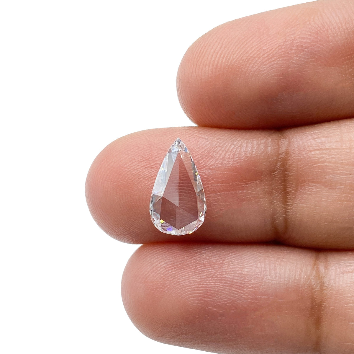 1.04ct | D/VVS2 Pear Shape Rose Cut Diamond (GIA) - Modern Rustic Diamond