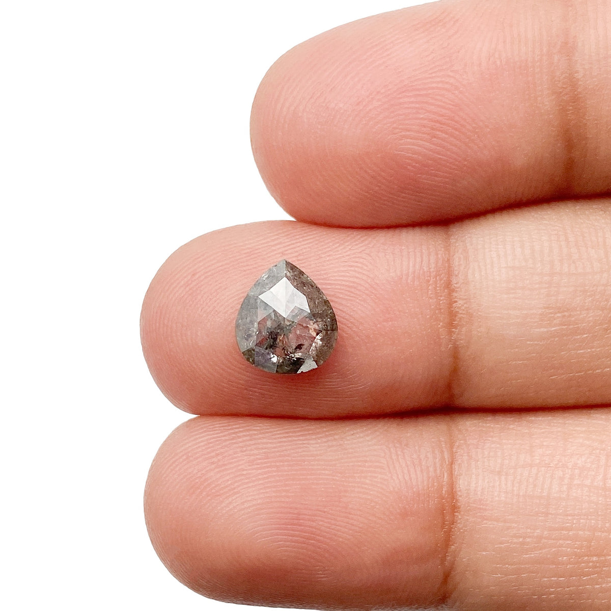 1.45ct | Rustic  Pear Shape Rose Cut Diamond - Modern Rustic Diamond