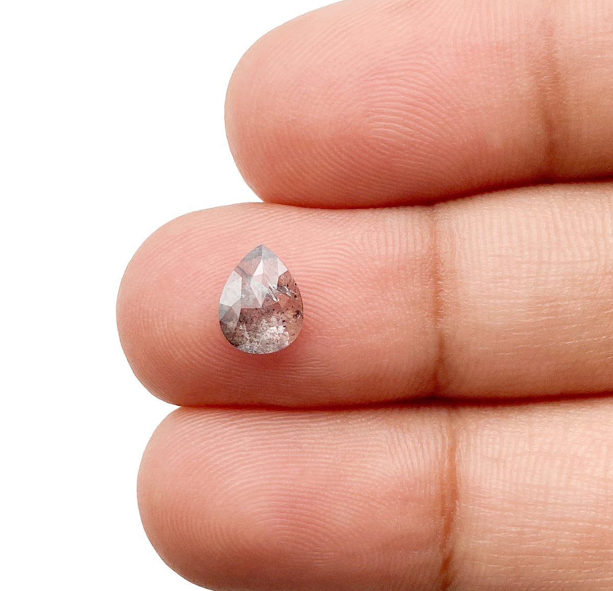 0.91ct | Rustic  Pear Shape Rose Cut Diamond - Modern Rustic Diamond