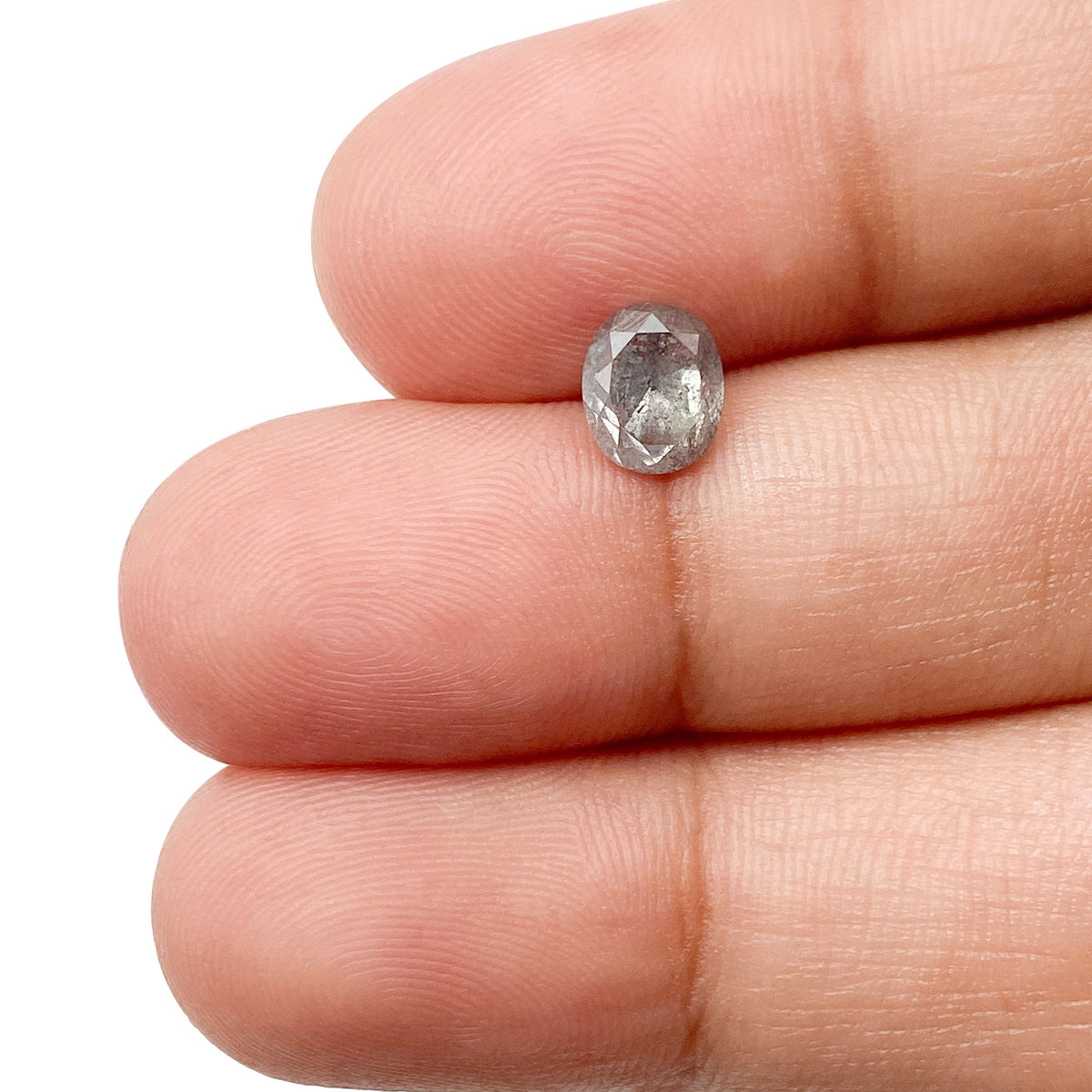 1.15ct | Salt & Pepper Oval Shape Brilliant Cut Diamond - Modern Rustic Diamond