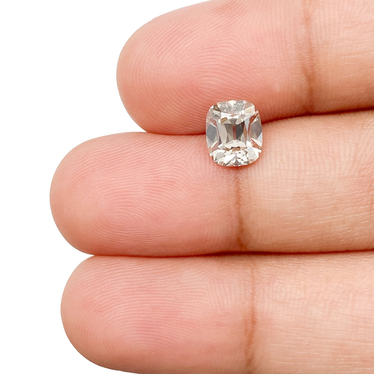 1.25ct | S-T/VS1 Cushion Shape Old Mine Cut Diamond (GIA) - Modern Rustic Diamond