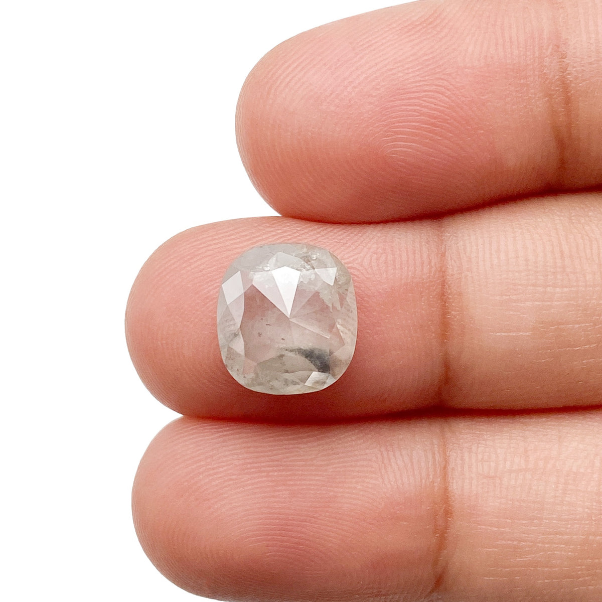 3.93ct | Rustic  Cushion Shape Rose Cut Diamond - Modern Rustic Diamond