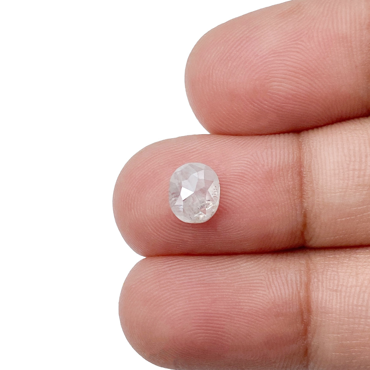 1.03ct | Salt &amp; Pepper Cushion Shape Rose Cut Diamond - Modern Rustic Diamond
