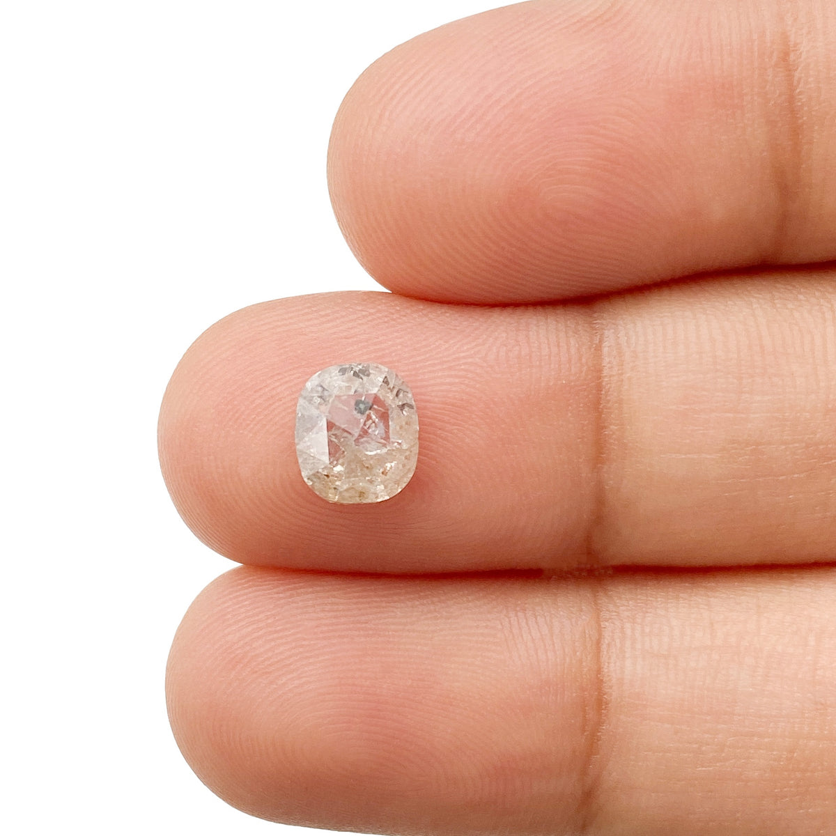 0.97ct | Rustic  Cushion Shape Rose Cut Diamond - Modern Rustic Diamond