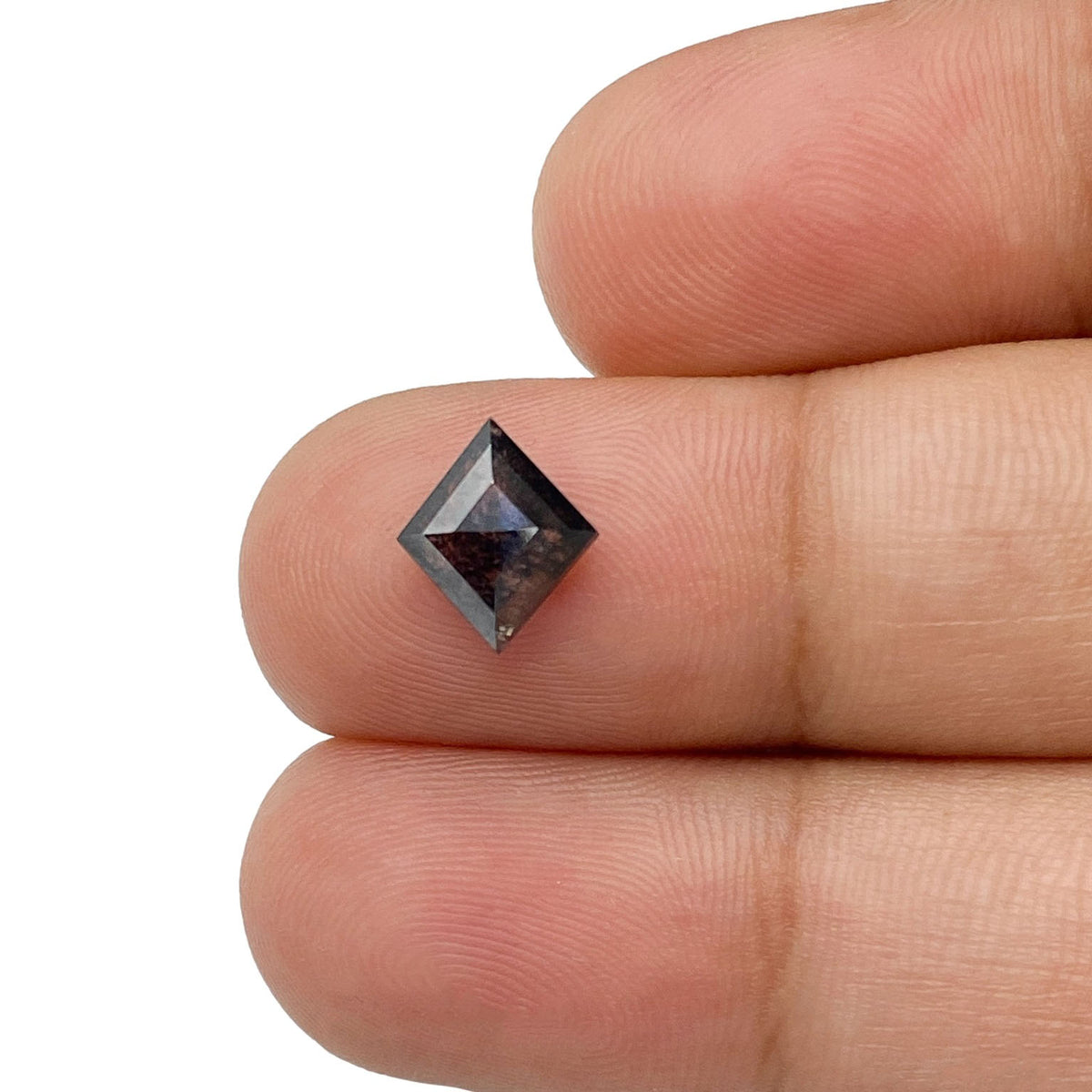 1.01ct | Salt &amp; Pepper Lozenge Shape Rose Cut Diamond - Modern Rustic Diamond