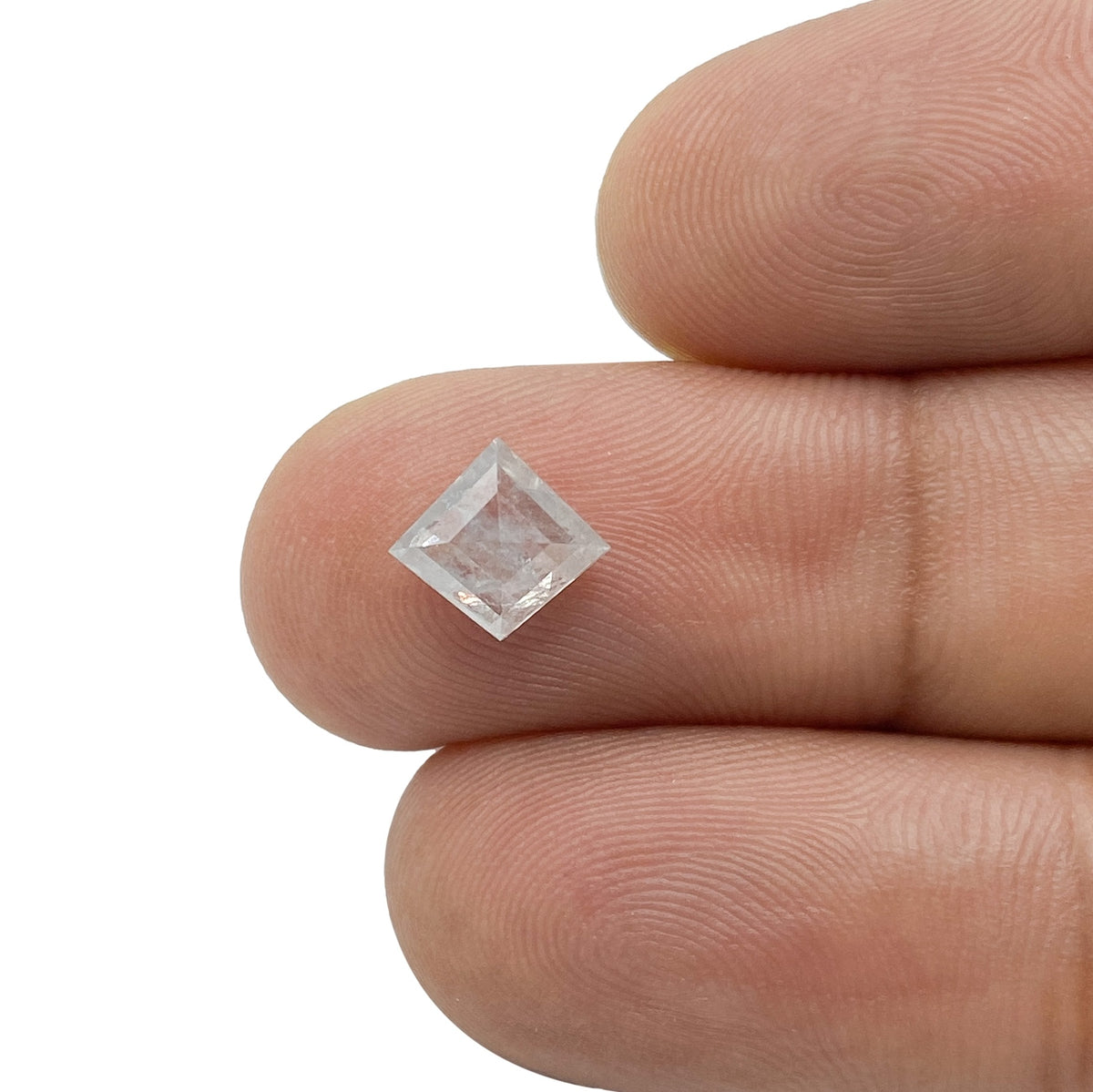 1.10ct | Salt &amp; Pepper Kite Shape Rose Cut Diamond - Modern Rustic Diamond