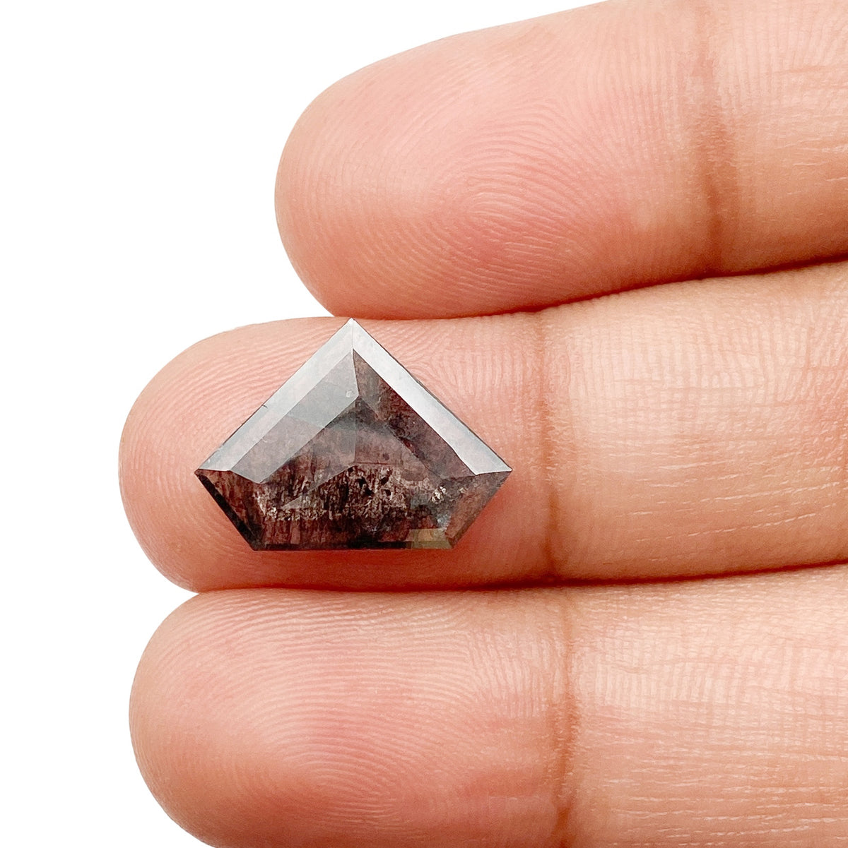 2.32ct | Rustic Shield Shape Rose Cut Diamond - Modern Rustic Diamond
