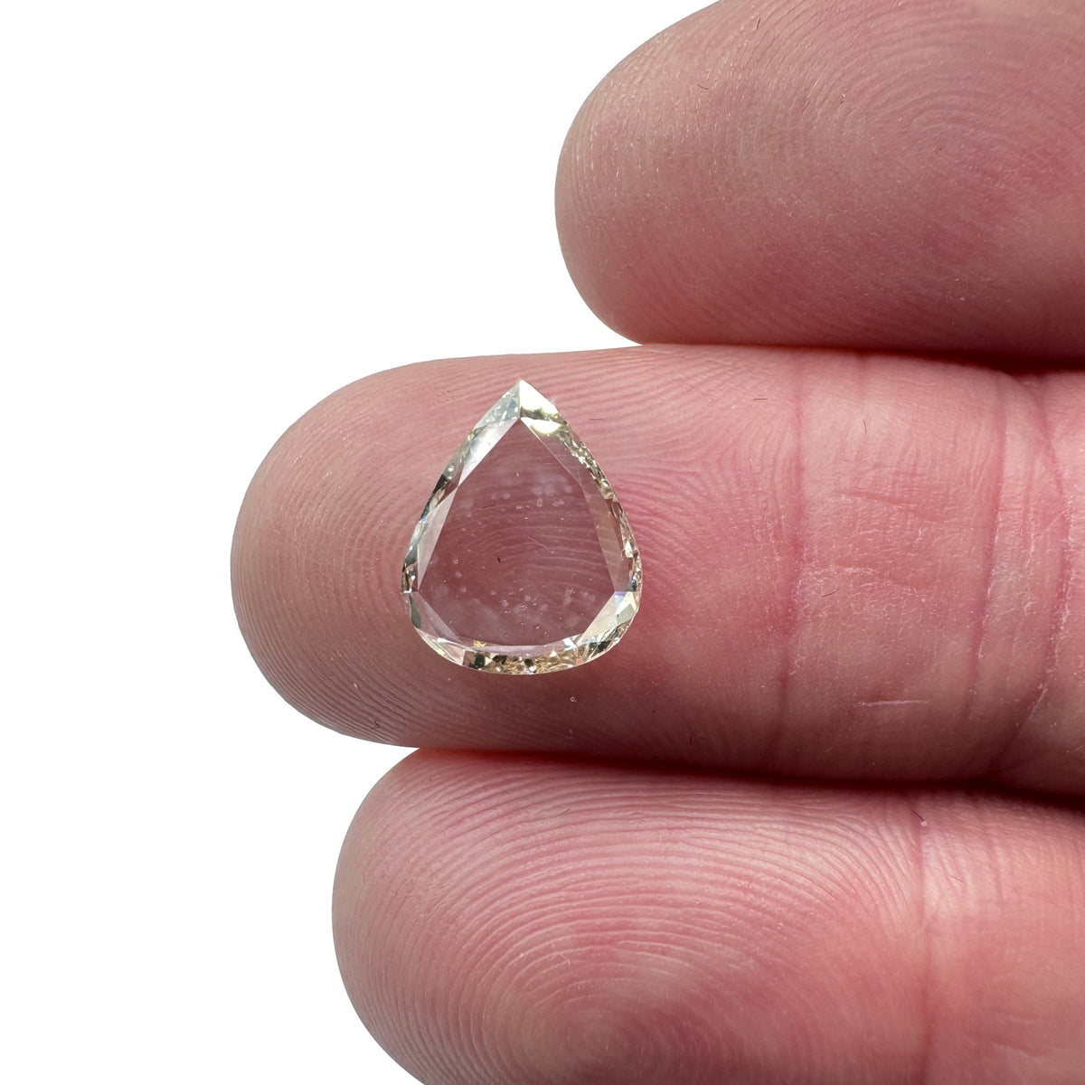 1.27ct | Champagne VVS Pear Shape Rose Cut Diamond - Modern Rustic Diamond