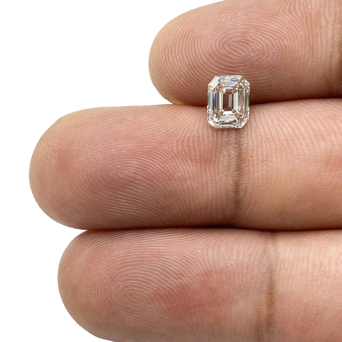 1.01ct | Champagne VVS Emerald Shape Step Cut Diamond - Modern Rustic Diamond