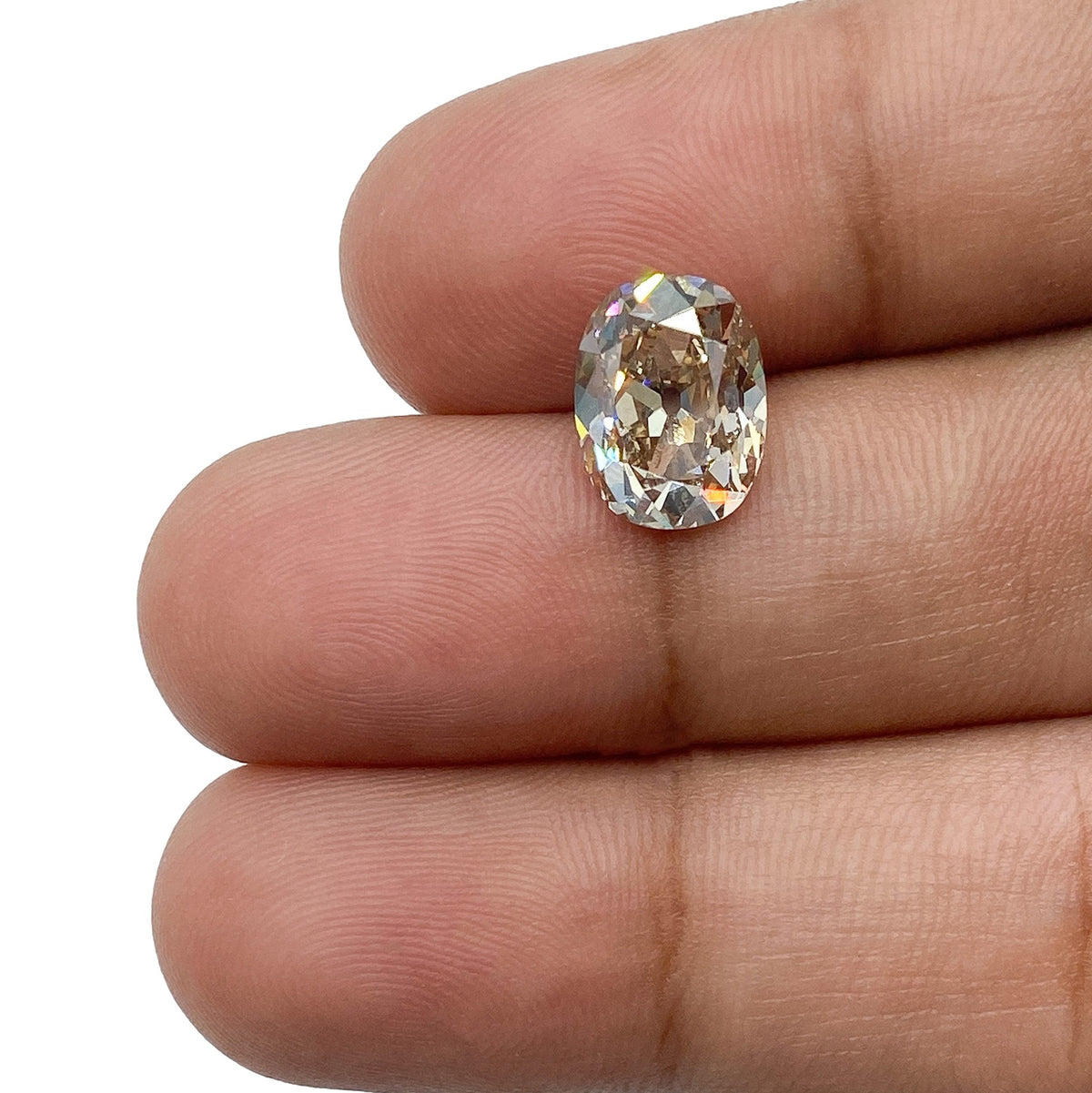 3.00ct | Champagne VVS Oval Shape Old Mine Cut Diamond - Modern Rustic Diamond