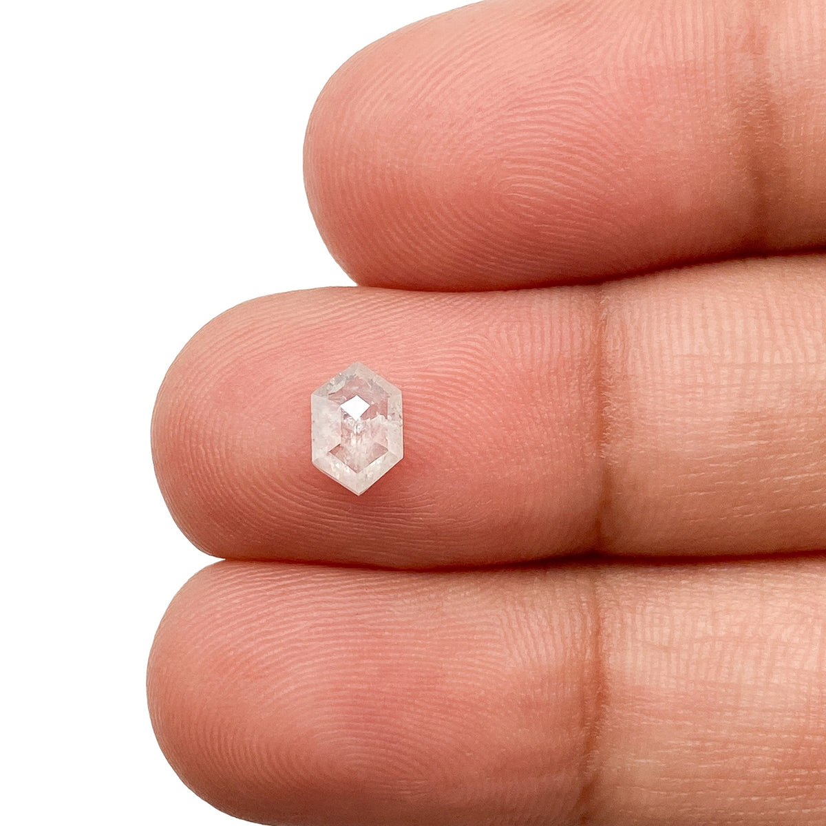 0.49ct | Rustic  Hexagon Shape Rose Cut Diamond - Modern Rustic Diamond