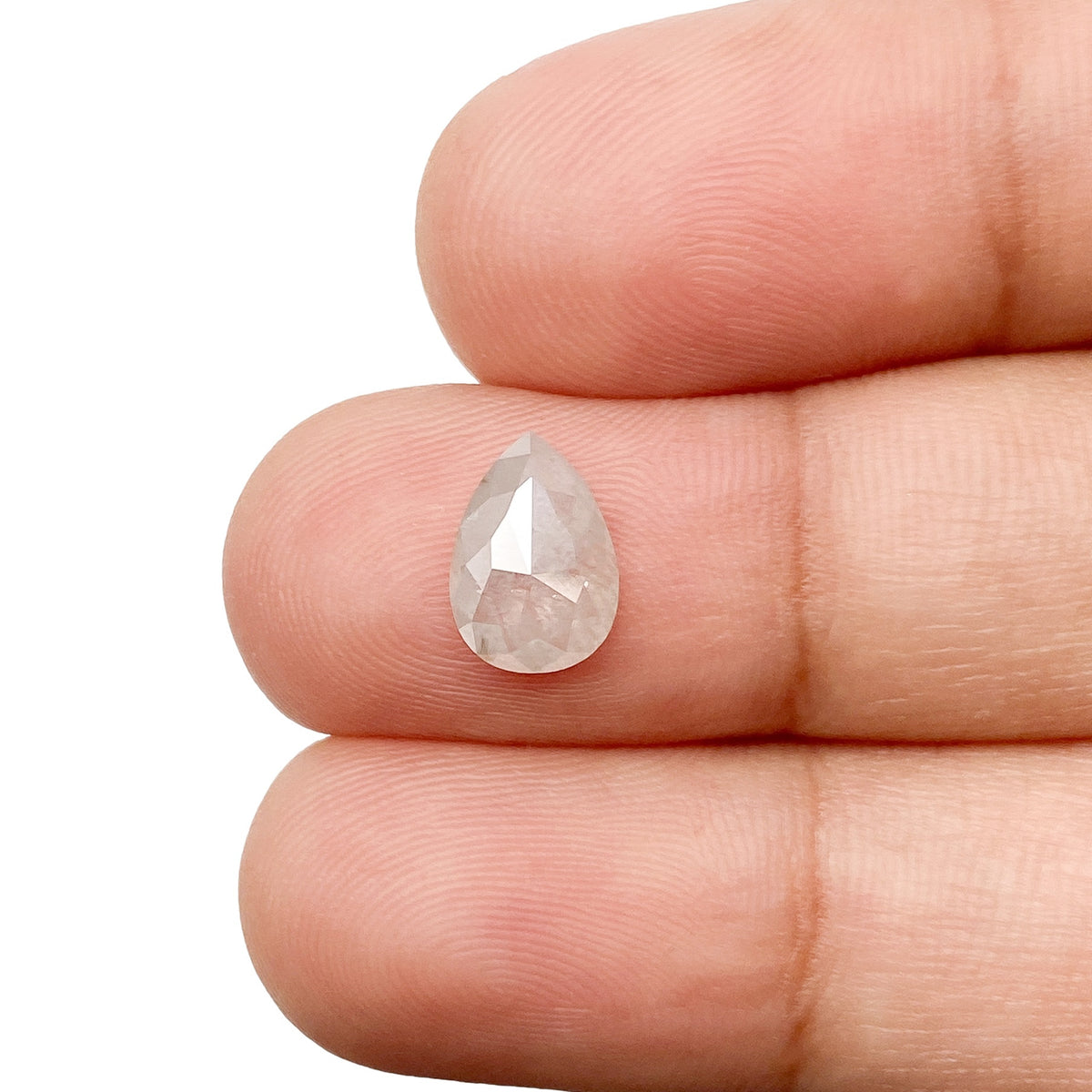 1.07ct | Rustic Pear Shape Rose Cut Diamond - Modern Rustic Diamond