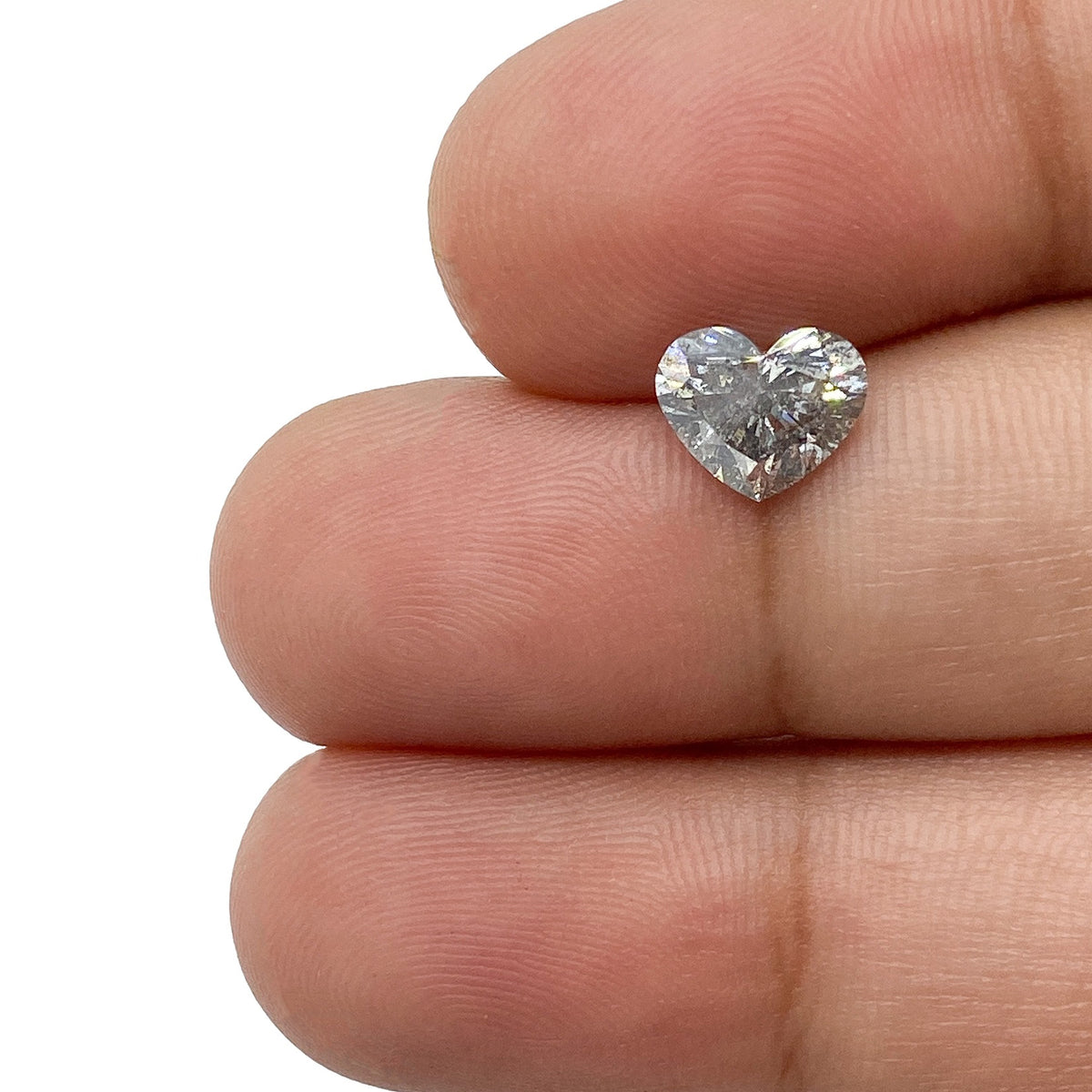 1.01ct | Salt & Pepper Heart Shape Brilliant Cut Diamond - Modern Rustic Diamond