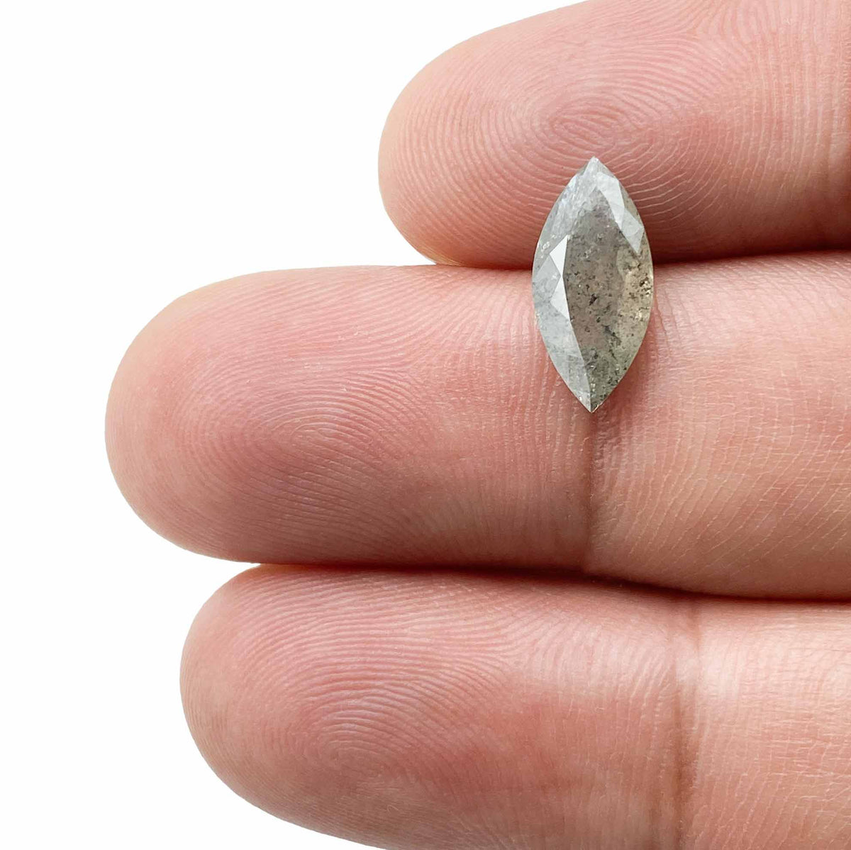 1.83ct | Salt &amp; Pepper Marquise Shape Brilliant Cut Diamond - Modern Rustic Diamond