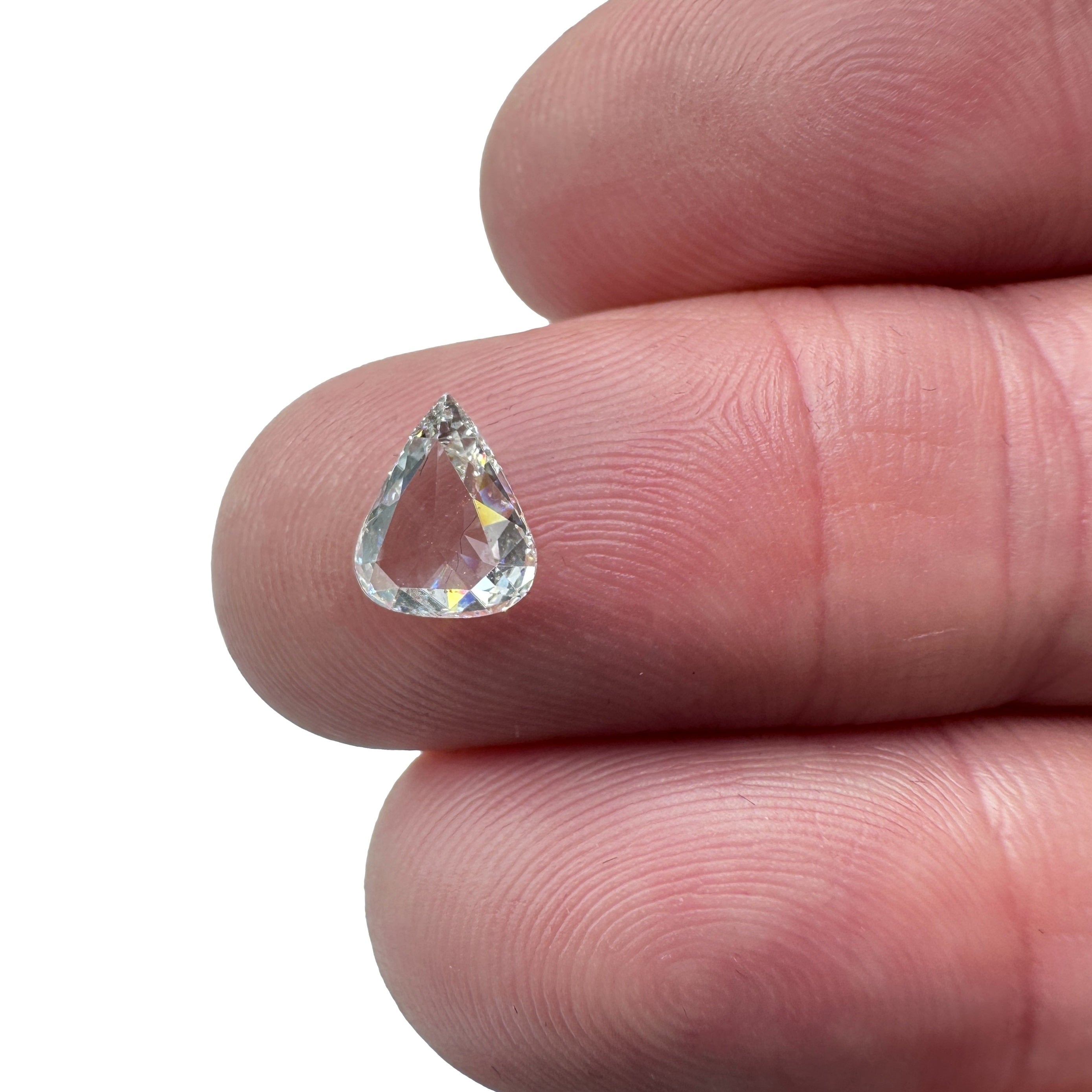 1.12ct | F/VS2 Pear Shape Rose Cut Diamond (GIA) - Modern Rustic Diamond