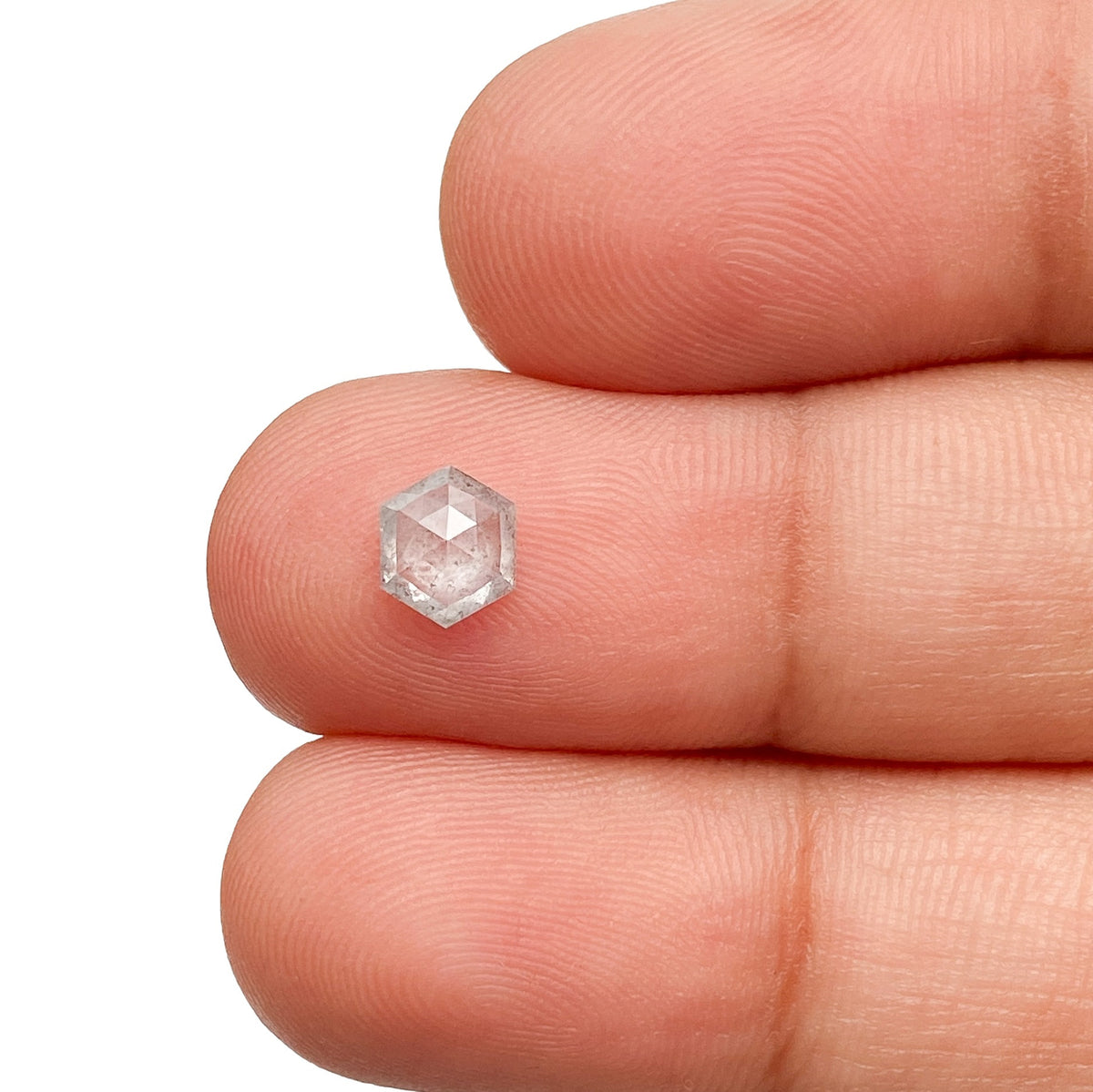 0.56ct | Rustic  Hexagon Shape Step Cut Diamond - Modern Rustic Diamond