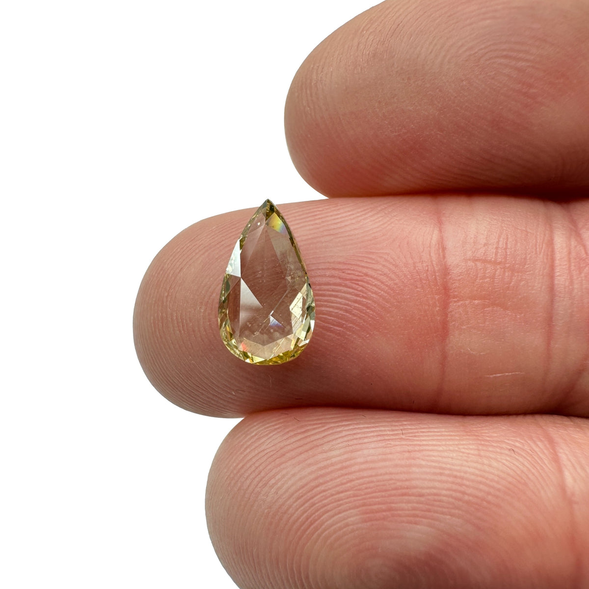 1.42ct | Champagne SI Pear Shape Rose Cut Diamond - Modern Rustic Diamond