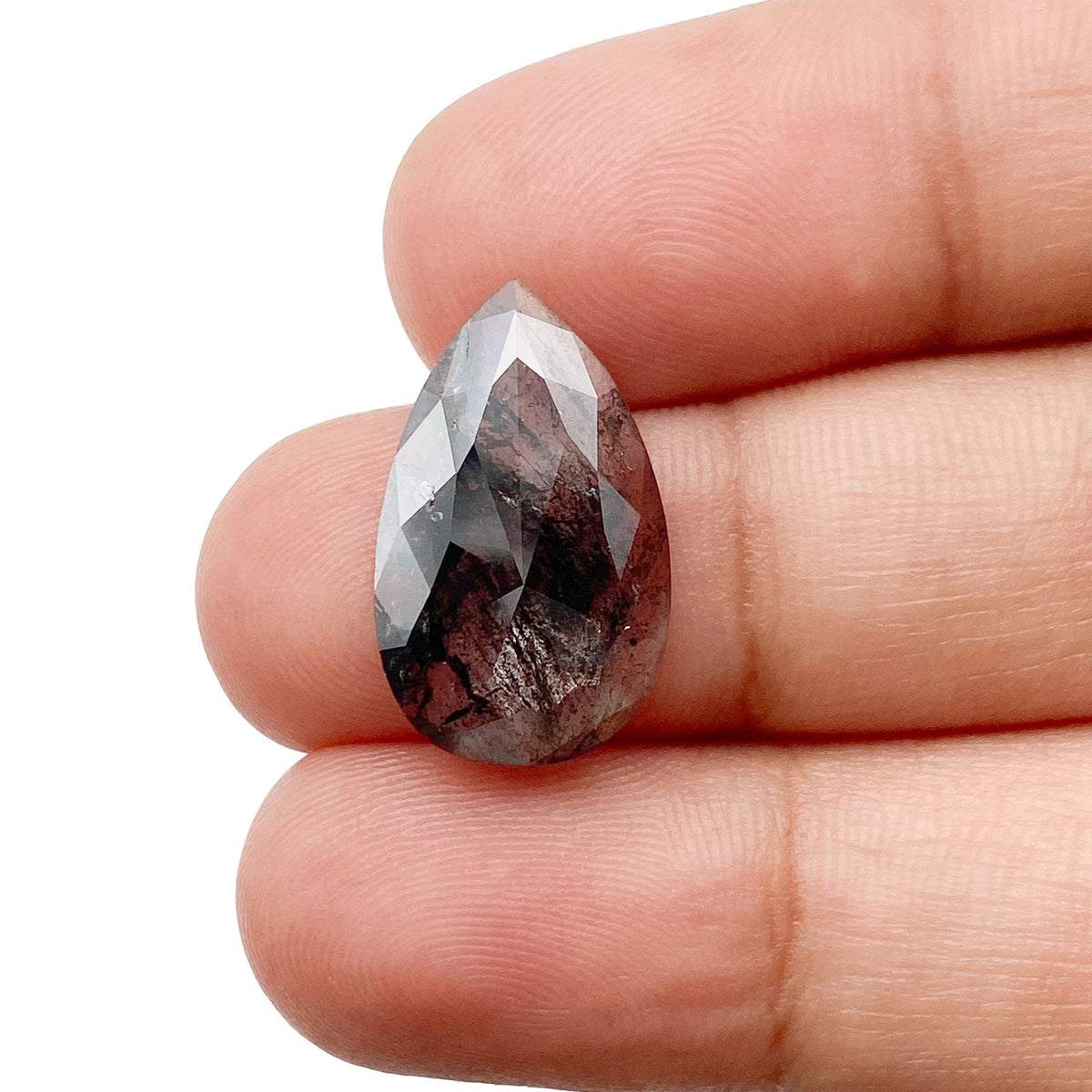 4.77ct | Rustic Pear Shape Rose Cut Diamond - Modern Rustic Diamond