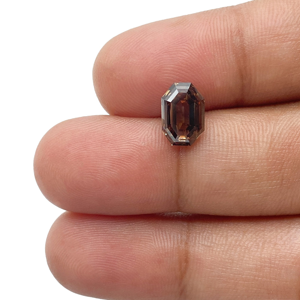2.02ct | Cognac VS Octagonal Shape Step Cut Diamond - Modern Rustic Diamond