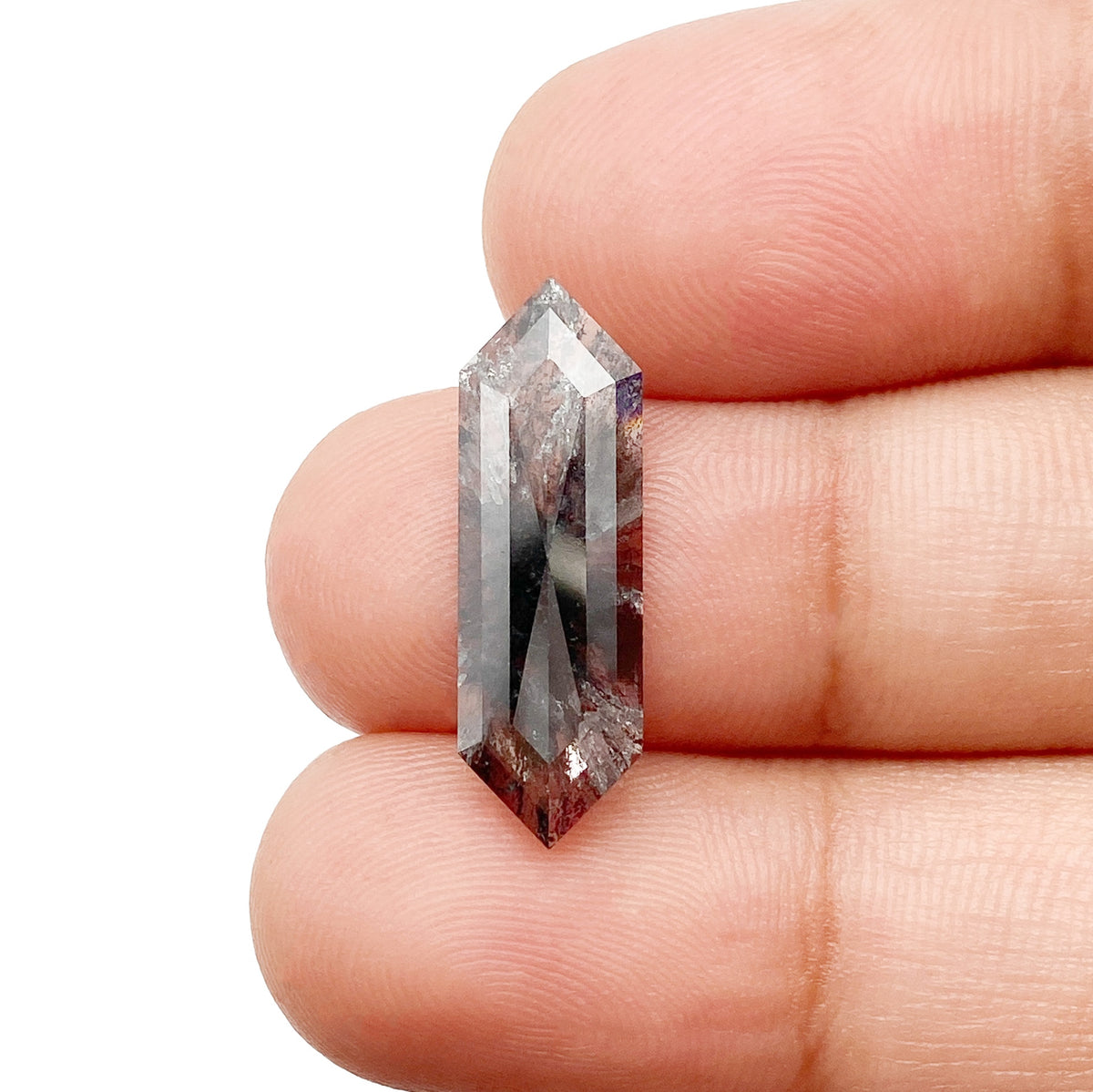 3.43ct | Rustic Hexagon Shape Rose Cut Diamond - Modern Rustic Diamond