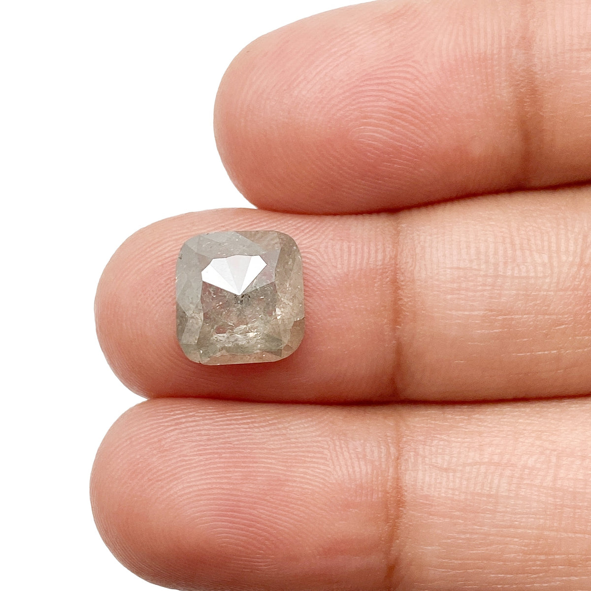 3.44ct | Rustic  Cushion Shape Rose Cut Diamond - Modern Rustic Diamond