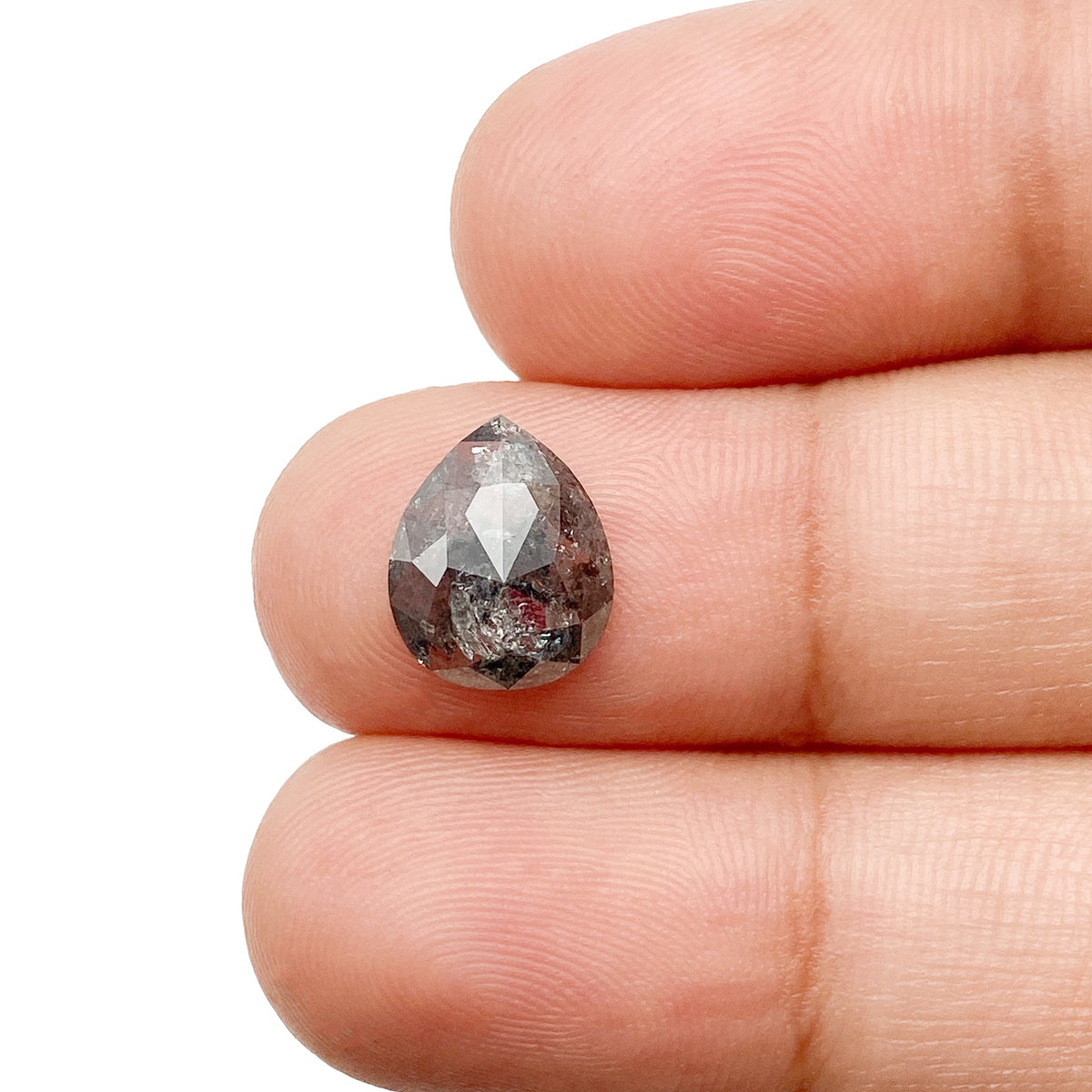 1.96ct | Rustic Pear Shape Rose Cut Diamond - Modern Rustic Diamond