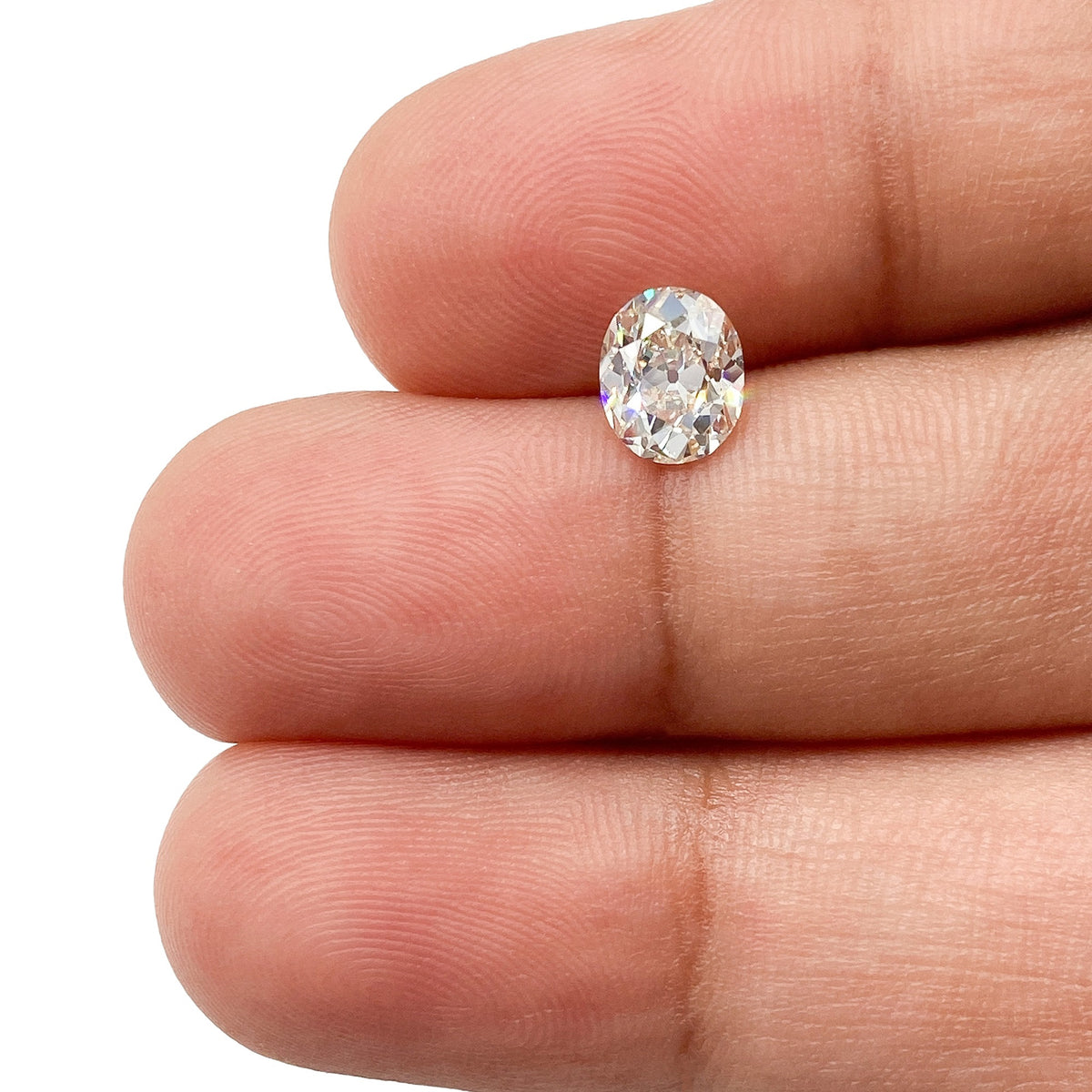 0.96ct | I-J/VVS Oval Shape Old Mine Cut Diamond - Modern Rustic Diamond